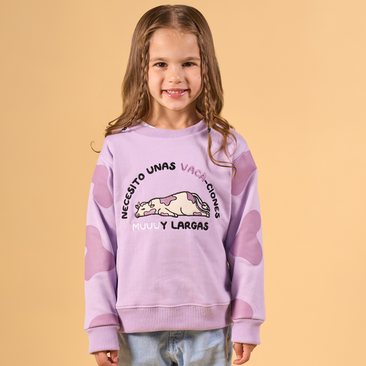 Crewneck Vaca Lila