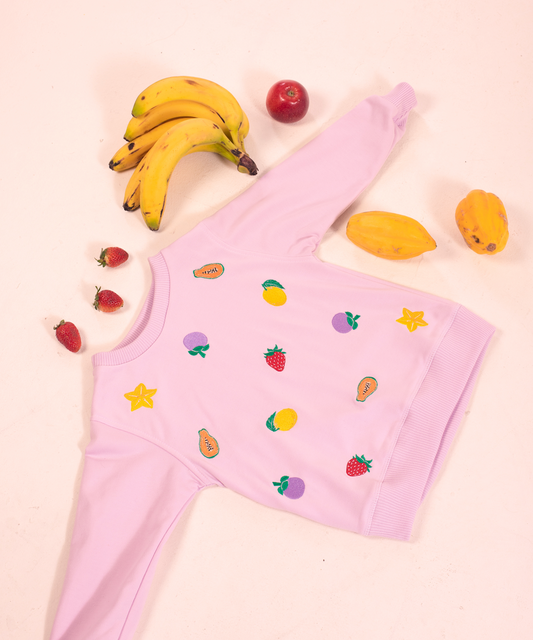 Crewneck Frutas Morado